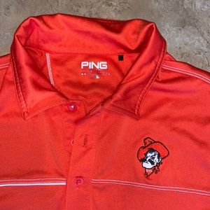 Men’s Medium Orange Oklahoma State Ping Polo